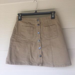 BDG button down corduroy skirt